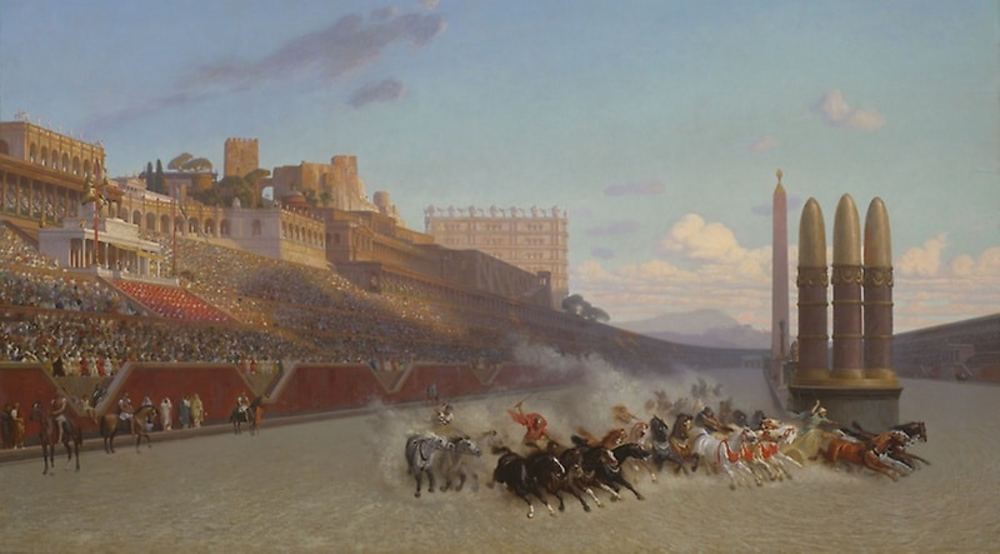 l'ancienne fête romaine de Ludi Romani a été célébrée avec des événements sportifs, y compris des courses de chars
