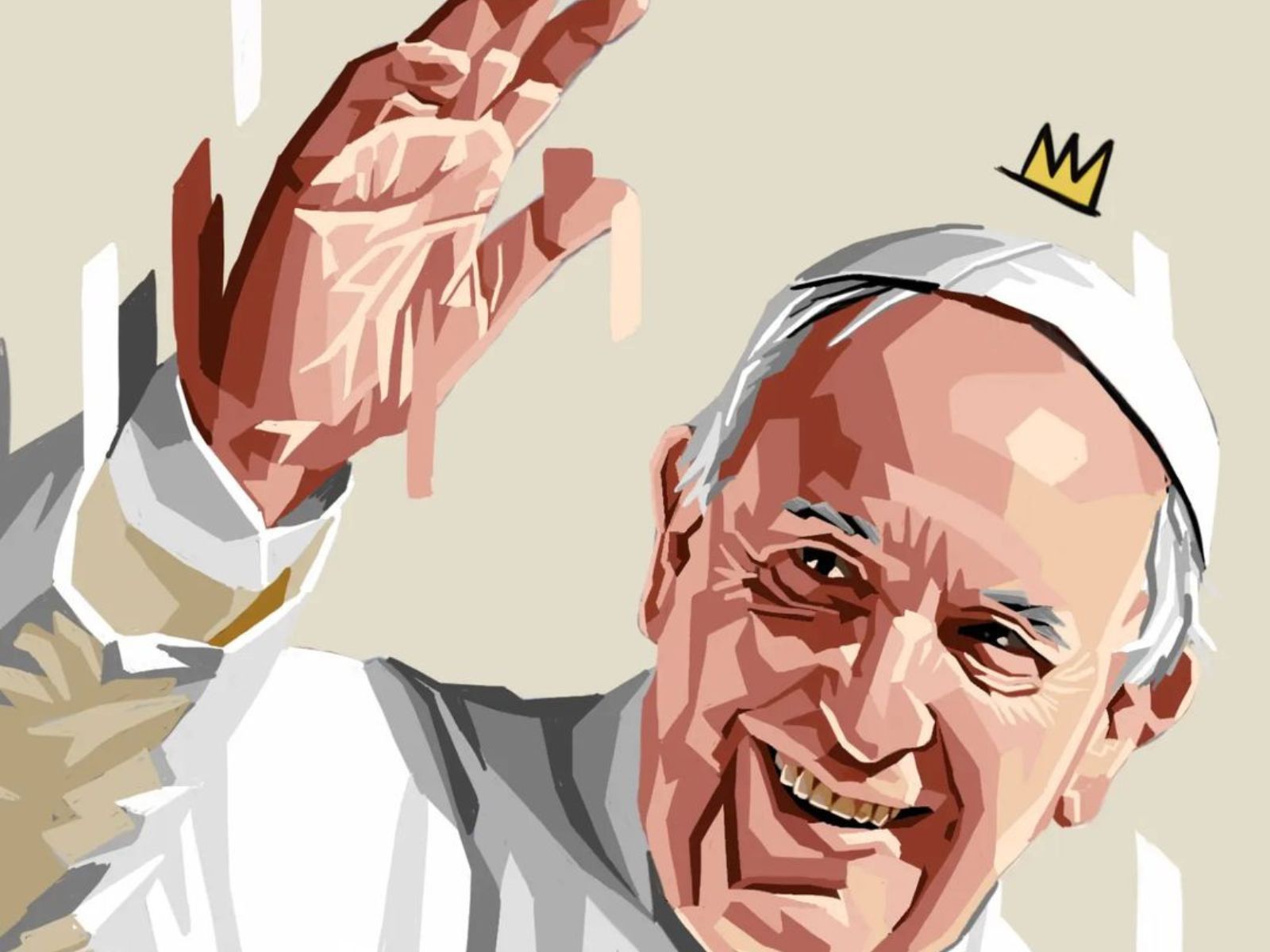Mural of Pope Francis by PISKV 