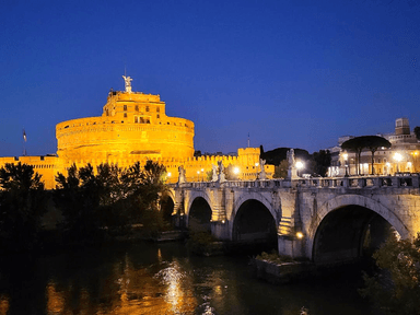 Castel Sant'Angelo at night.