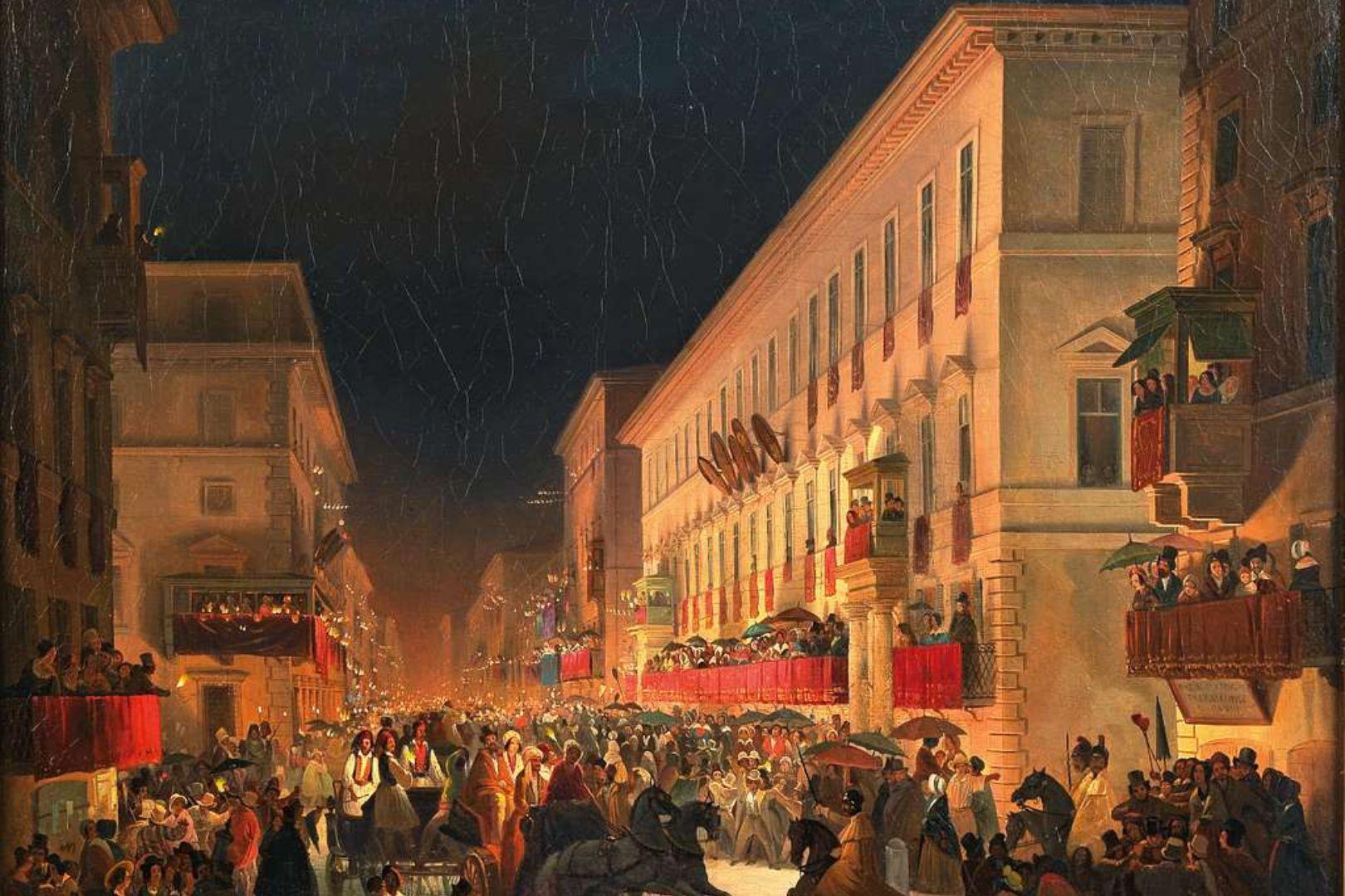 During the Carnival, various extravagant events were organised throughout Rome
