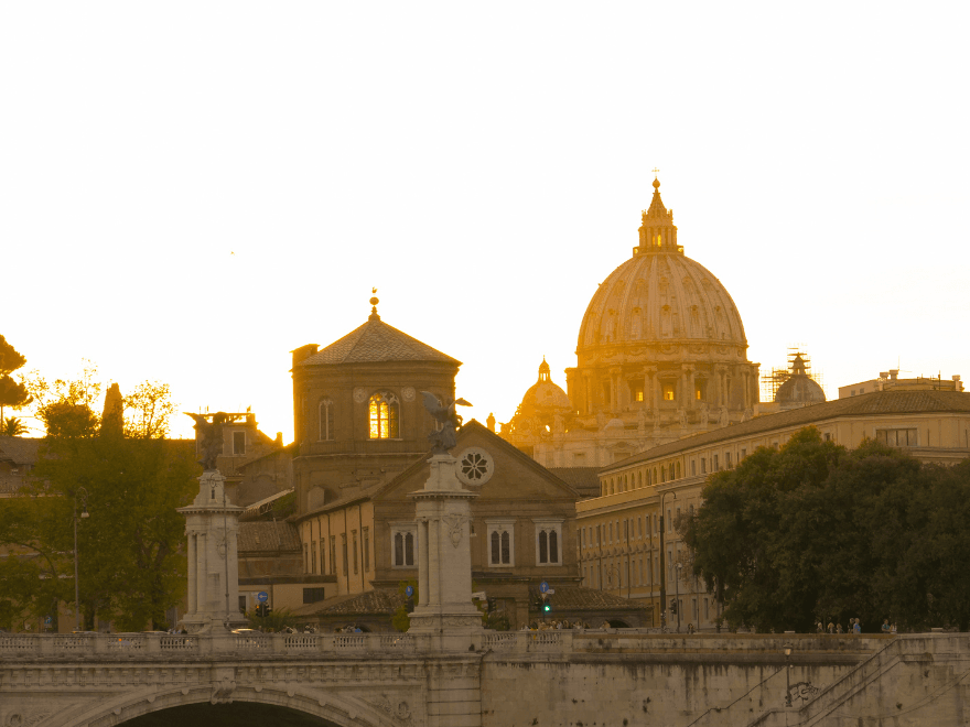 coucher de soleil au vatican