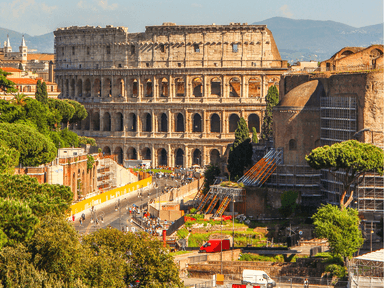 wide view of colosseum