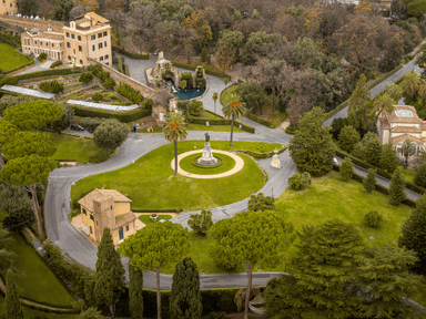aereal view of vatican garden