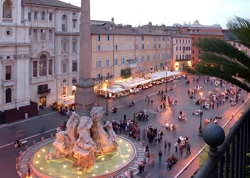 Piazza Navona in the evening