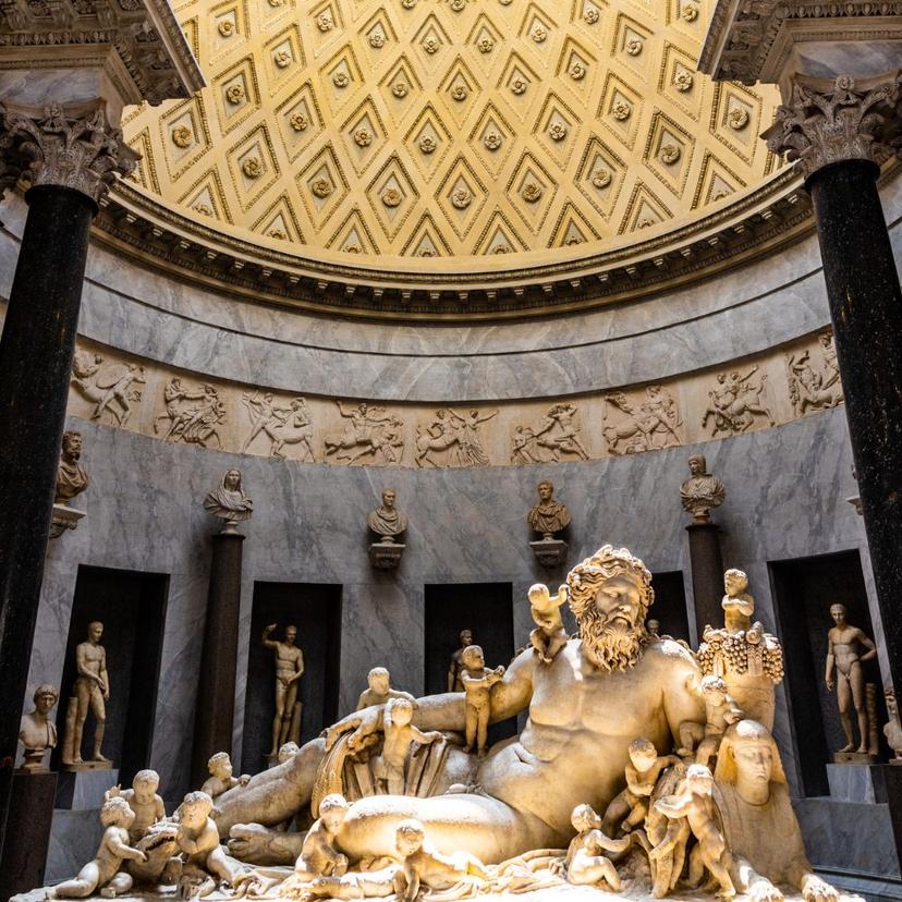 A staute in the Vatican Museum, in Vatican City