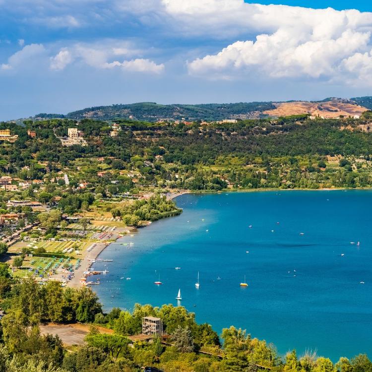 Castel Gandolfo overview on the Lake