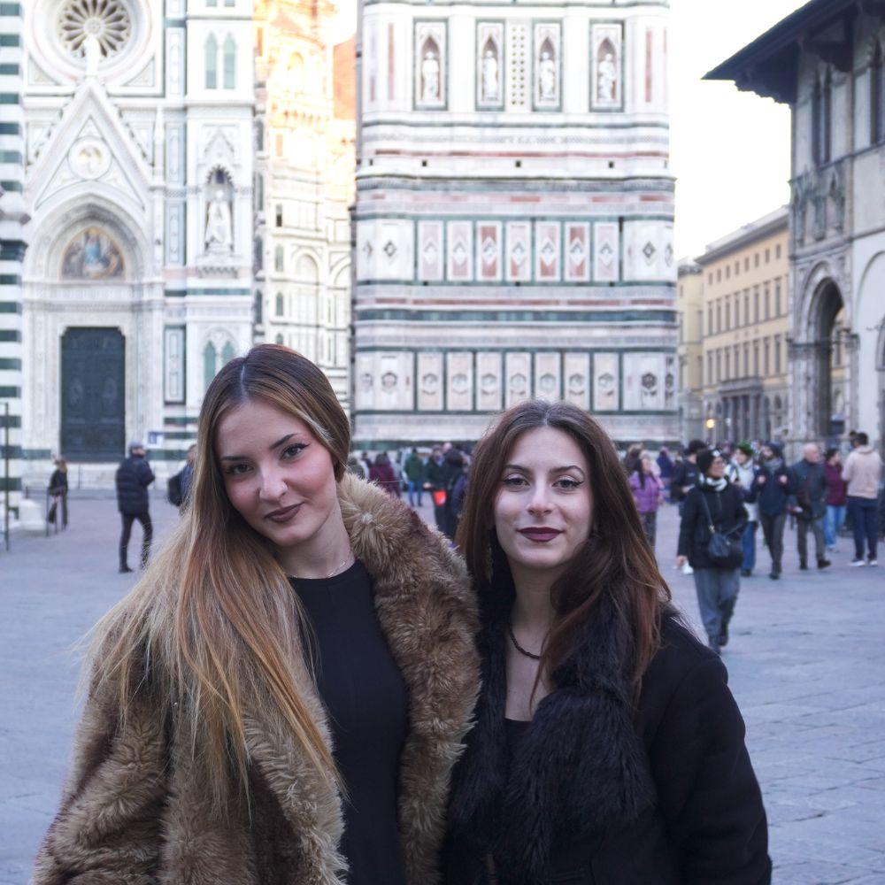 Couple of girl visiting Florence