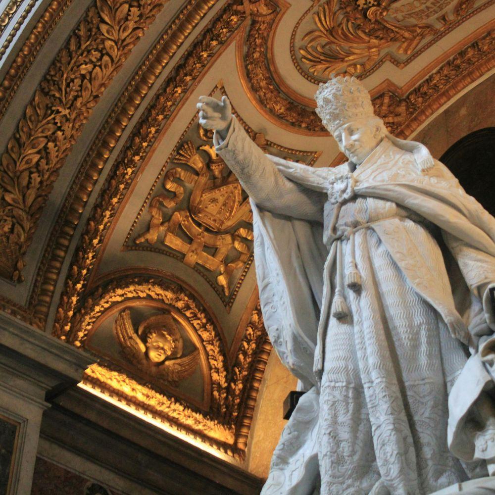 Marble statue inside the Vatican Museums in Rome, showcasing the richness of one of the most visited museum collections in the world