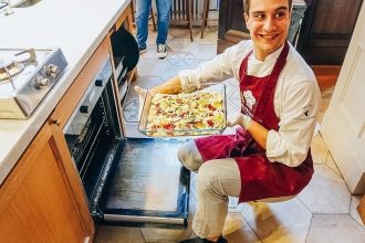 Shopping au marché fermier avec cours complet romain