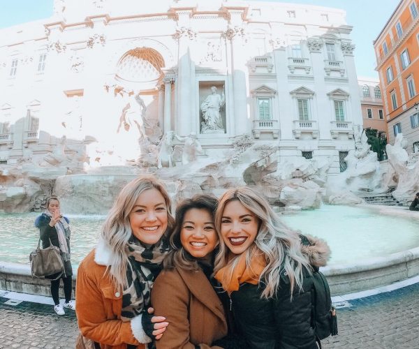Tourists around the Trevi Fountain in Rome's historic centre. Photo Credit: Court Cook