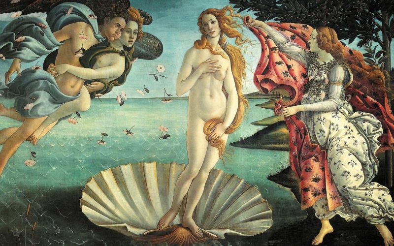 The Birth of Venus (Botticelli) in the Uffizi Cropped