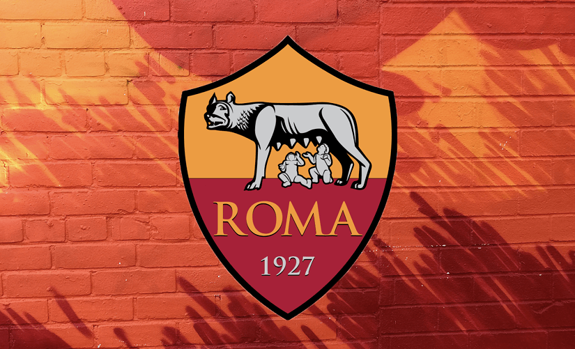 The badge of A.S. Roma incorporates the symbols of Roman History