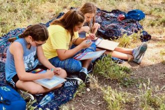 Watercolor Painting on the Palatine