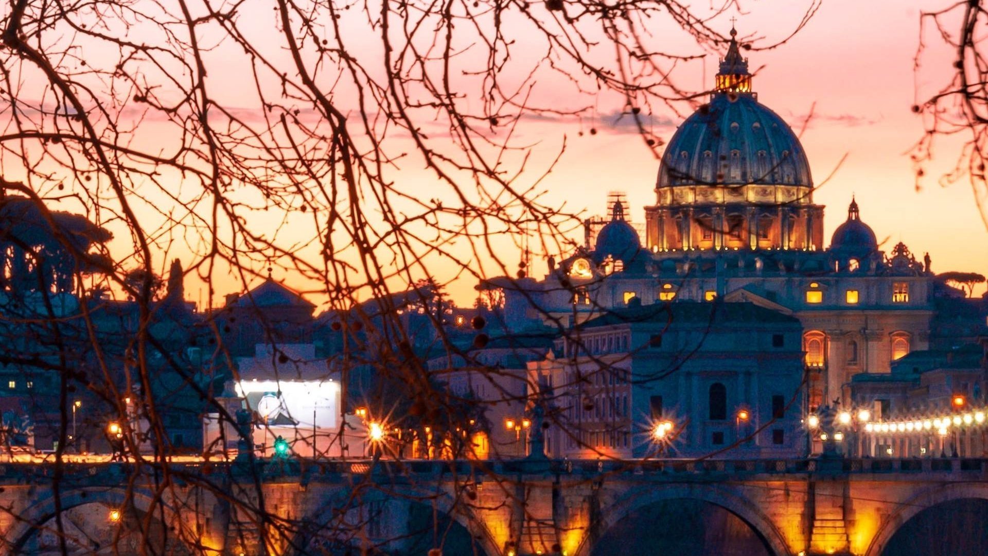 Le Vatican vu lors de notre visite nocturne de Rome