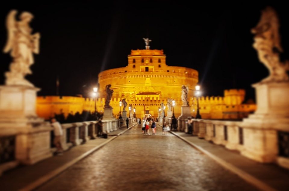 Castel Sant Angelo as seen on our Rome by Night tour