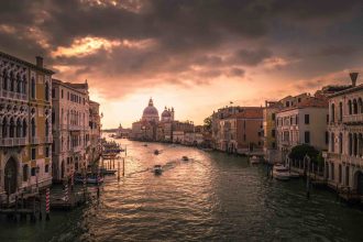 Venedig Canal Grande Sonnenuntergang Karsten-Wurth