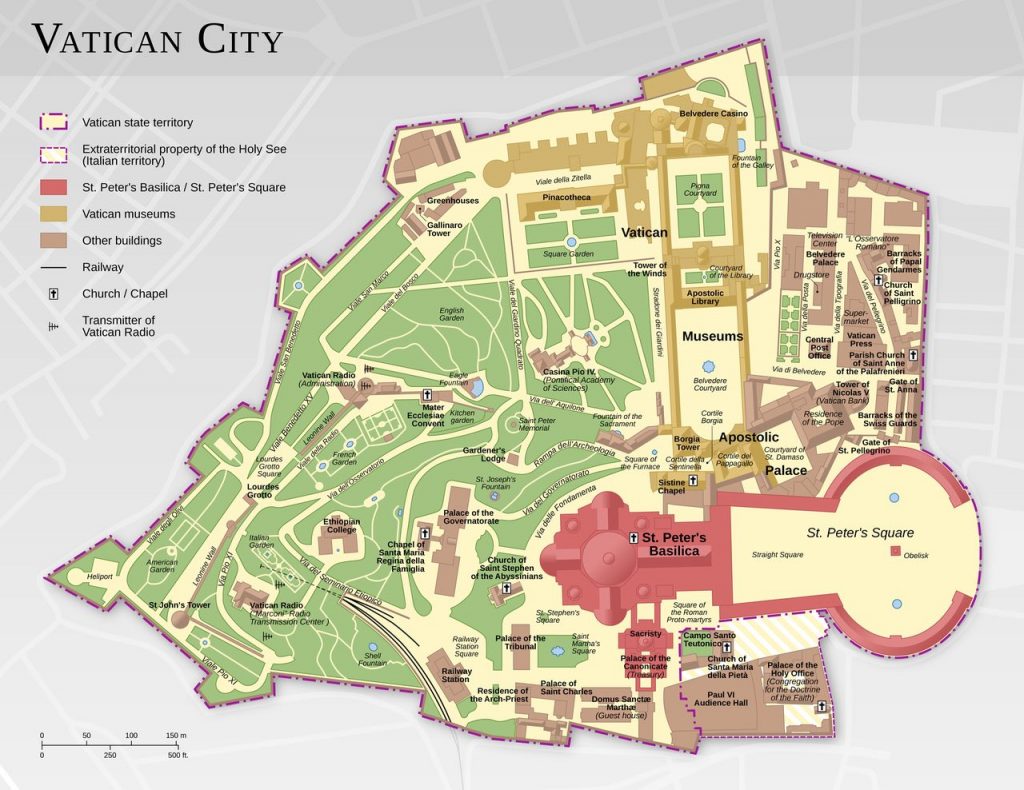 Map of the Vatican City