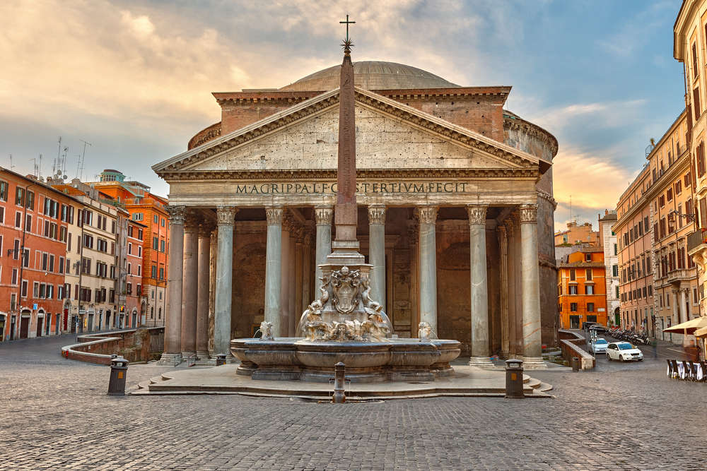 The Pantheon at the centre of Rome, where the statue of the deified Caesar once stood.
