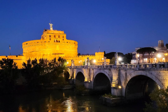 Castel Sant'Angelo en la noche.