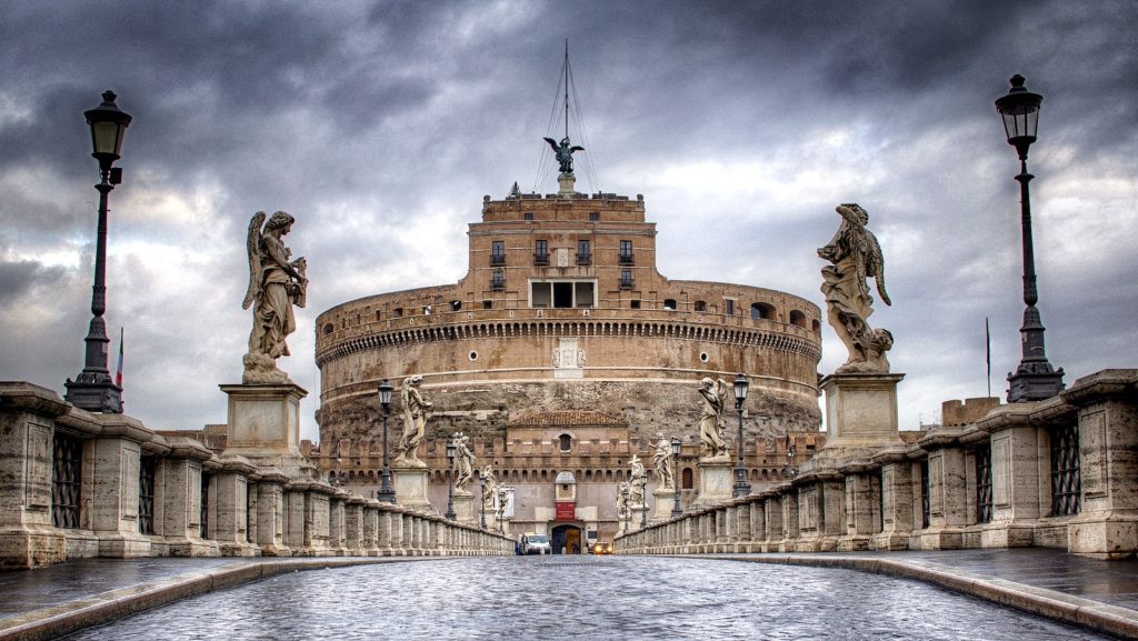 The view of Castel Sant'Angelo from Ponte Sant'Angelo