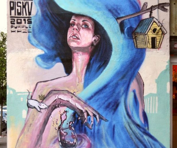 PISKV'S artwork on a street in Pigneto