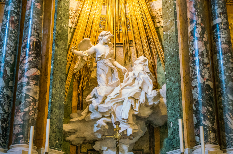 The Ecstasy of Saint Theresa, one of the masterpieces of the Baroque period