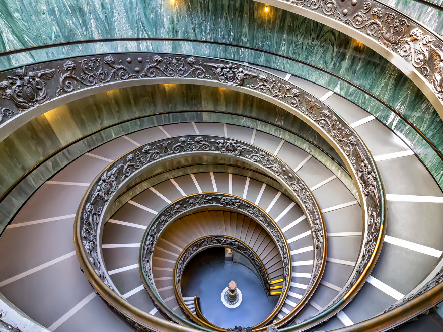 detail of the stairs of St. Peter's Basilica