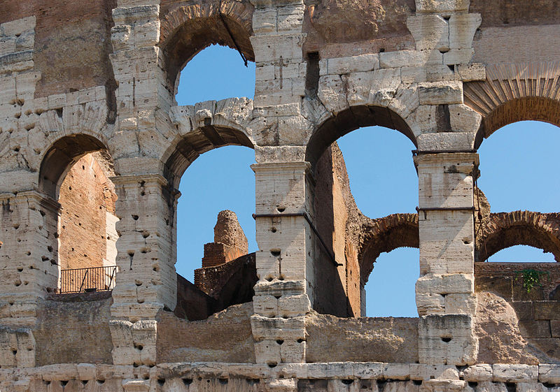 detail of colosseum in Rome