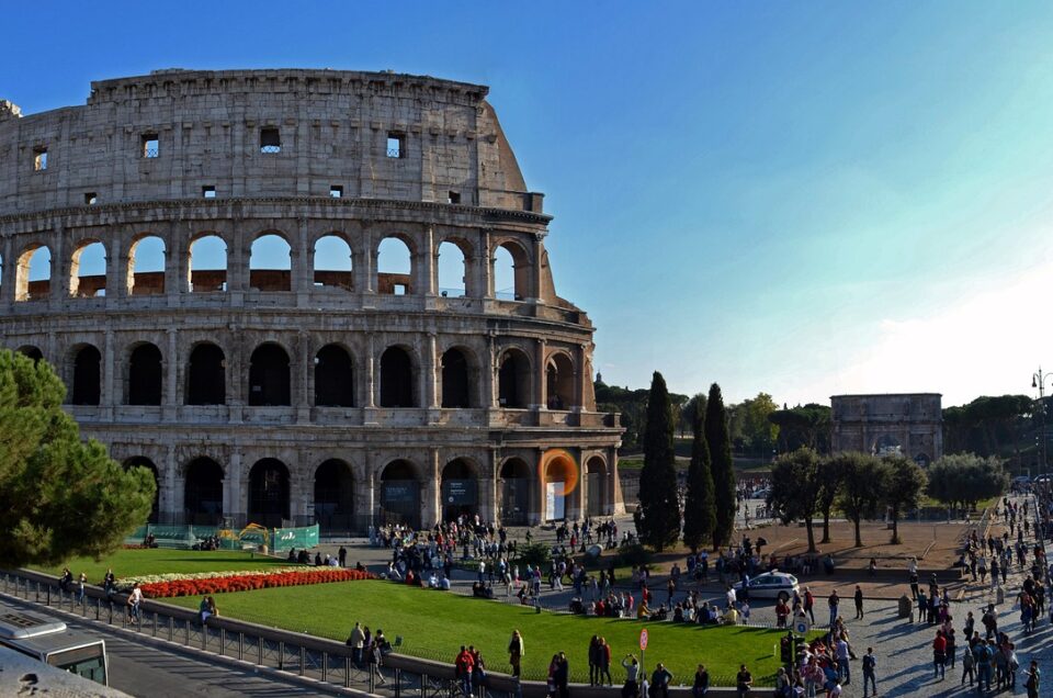 landscape view of colosseum