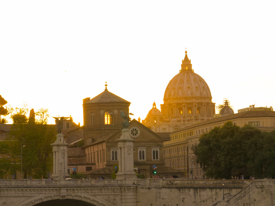 sunset in vatican