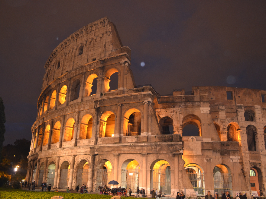 colosseum by night