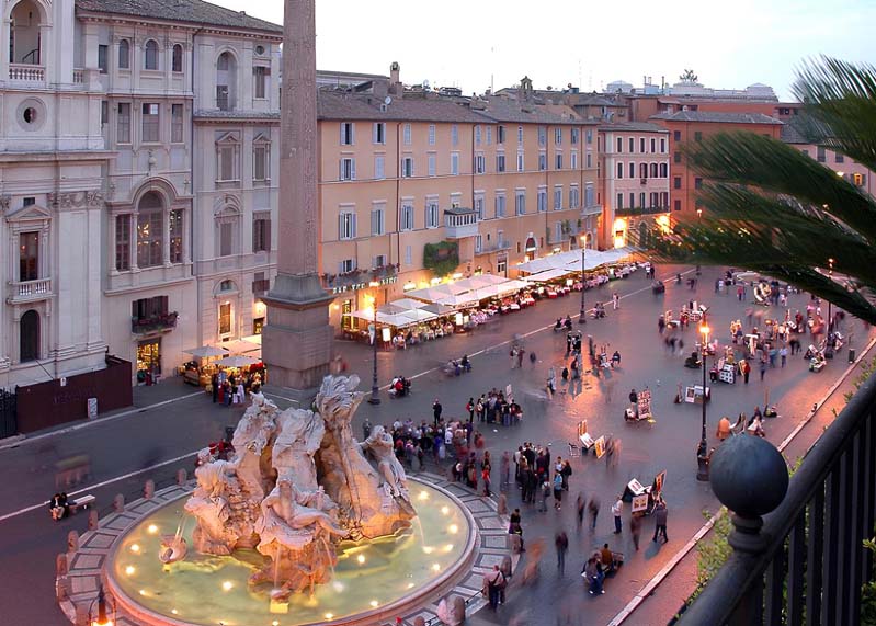Piazza Navona in the evening